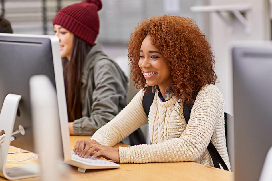 Students meeting in the Learning Resource Center