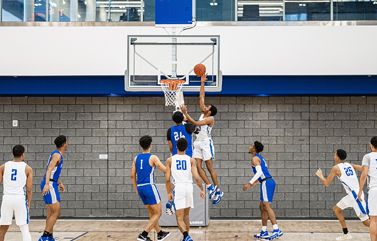 Basketball game in the Thomas E. Howard, Jr. Arena